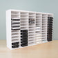 large white ink pad organizer with seventy two slots holding standard sized pads such as distress and simon says stamp brands