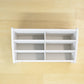 top view of a six cubby organizer made for greeting cards and envelopes and designed for tabletop use